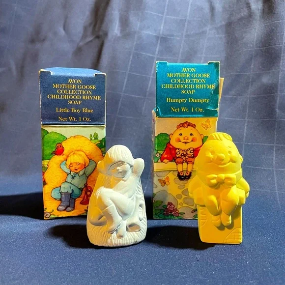 VTG Avon Mother Goose Collection Childhood Rhyme Soaps: Humpty & Little Boy Blue