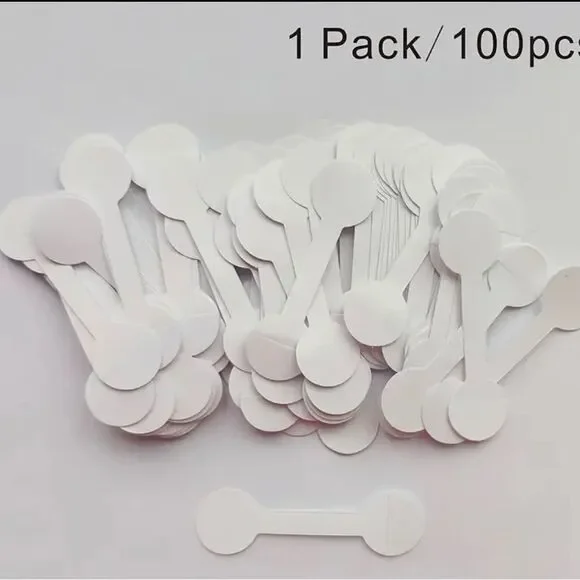 100 PCS Self-Adhesive Jewelry Identification Tags.