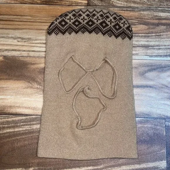 Vintage Balaclava Knit Ski Bank Robber 3 Hole Face Mask