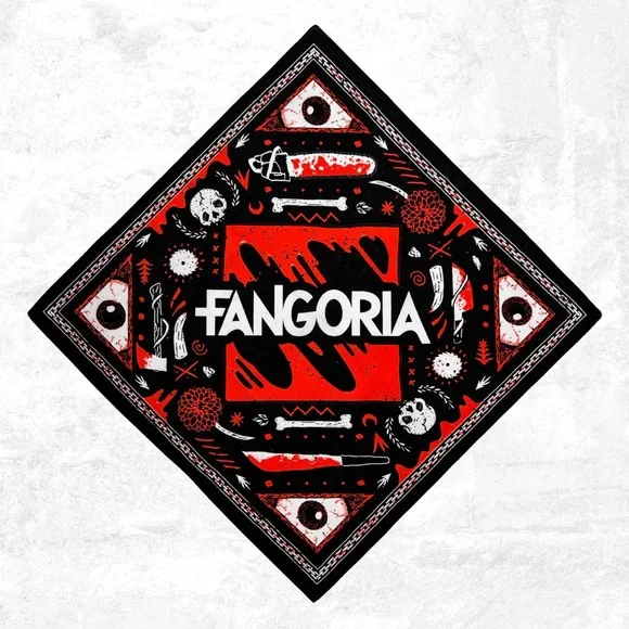 Fangoria Red and Black Bandana