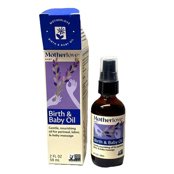 2 Pack Motherlove Massage Birth Baby Oil Gentle Lavender-Infused Perineal Labor