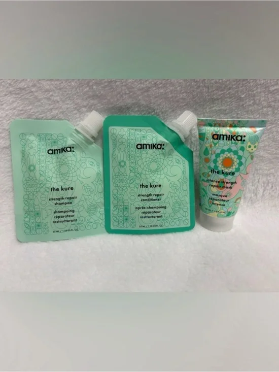 Amika The Kure Strength Repair Trio Hair care bundle New in Box