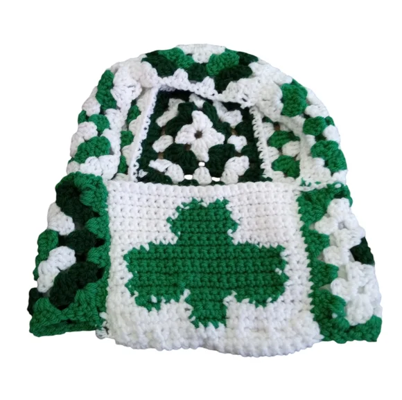 Handknit clover balaclava
