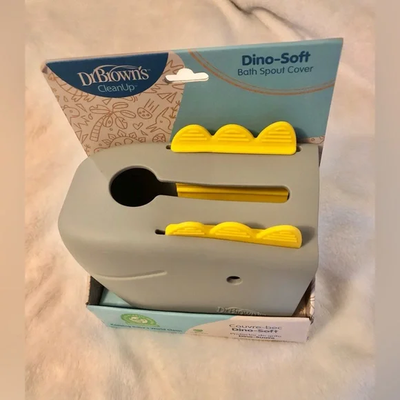 New Dr. Brown’s CleanUp Dino-Soft Baby Bath Spout Cover new in the box