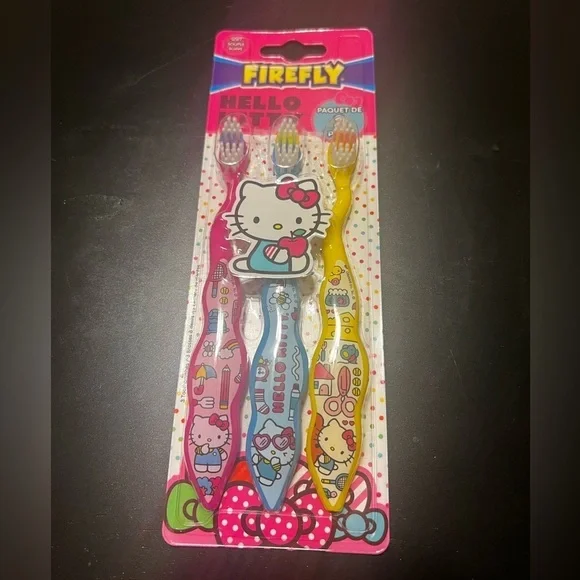 NWT Firefly Hello Kitty Toothbrushes ~ 3 pack