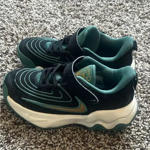 Nike Giannis Immortality Black Teal Kids Youth size 12.5C