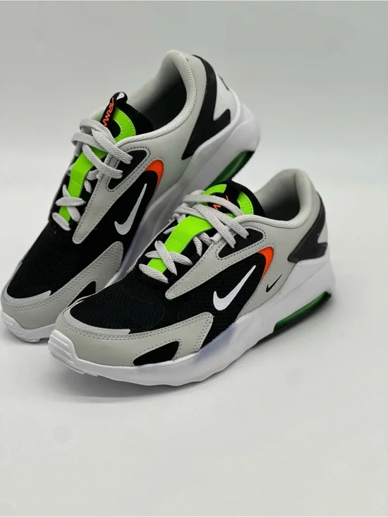 Nike Kids Sneakers in Black, Gray, Neon Green & Orange