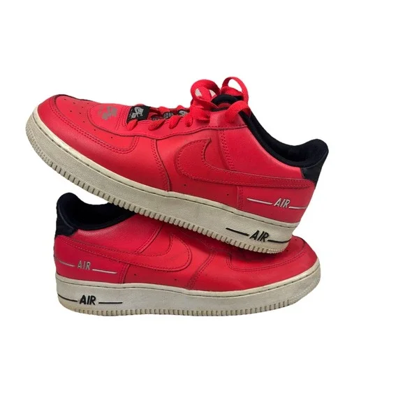 Nike Air Force 1 Low Red Sneakers GS Youth Size 6.5Y Basketball‎ 314192-604