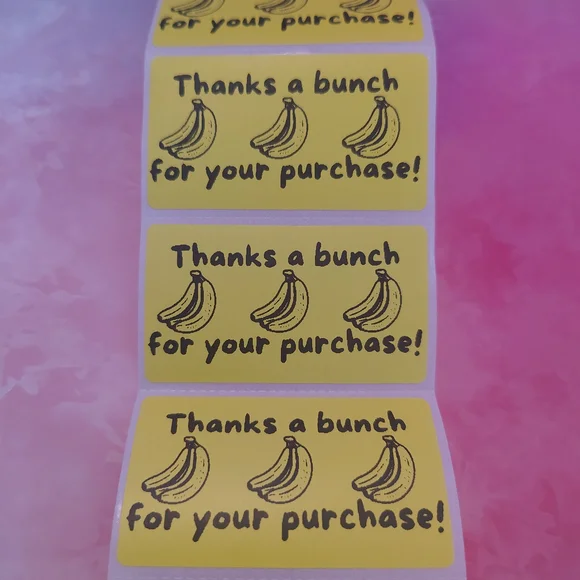 💙100 Thanks A Bunch- Shipping Labels Thermal Packaging Stickers 2.25