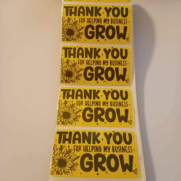 💙100 Thank You Shipping Labels Thermal Packaging Stickers 2.25