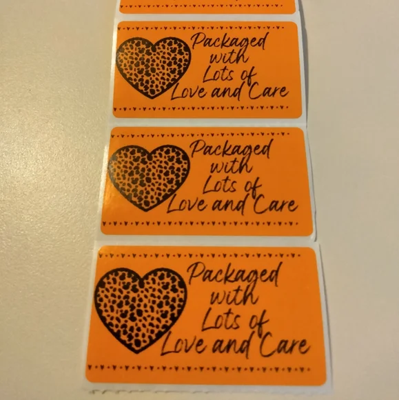 💙100 Love and Care- Shipping Labels Thermal Packaging Stickers 2.25