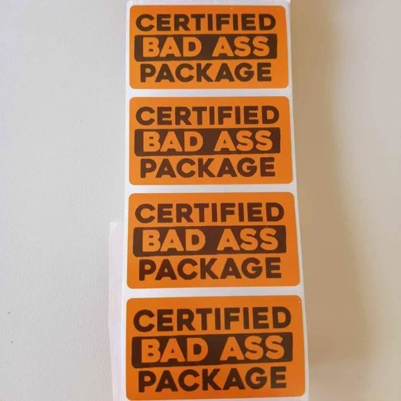 💙100 Bad Ass Package- Shipping Labels Thermal Packaging Stickers 2.25