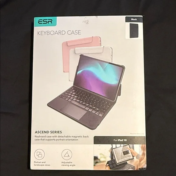 ESR Magnetic Keyboard Case Compatible with iPad 10 - Ascend Series 6B018 - Black