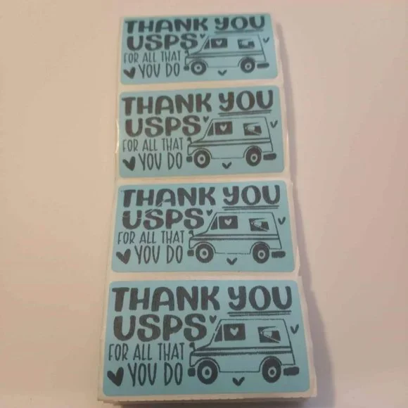 💙100 Thank You USPS Shipping Labels Thermal Packaging Stickers 2.25