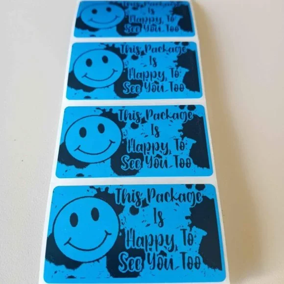 💙100 Happy To See You- Shipping Labels Thermal Packaging Stickers 2.25