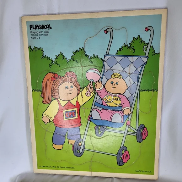 Cabbage Patch doll Playskool Puzzle 1991 8 pieces ages 2-5 good used cond