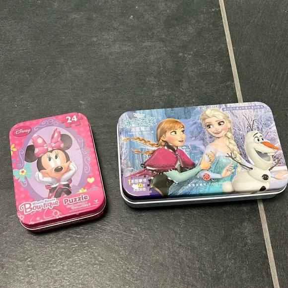 Disney Mini Puzzles- set of 2 - Minnie Mouse and Frozen