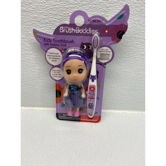 Brush Buddies Kids Toothbrush Ultra Soft Hygiene Care With Fashion Doll Toy