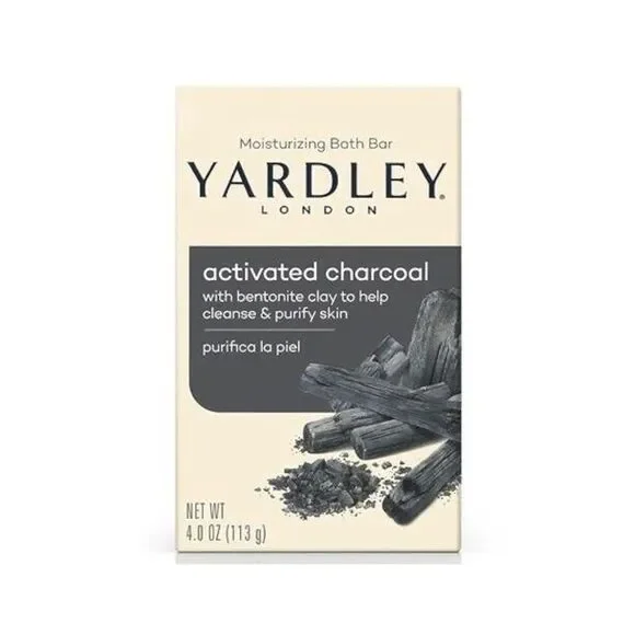 Yardley London‎ Activated Charcoal Moisturizing Bath Bar Soap 4oz/2 Pack