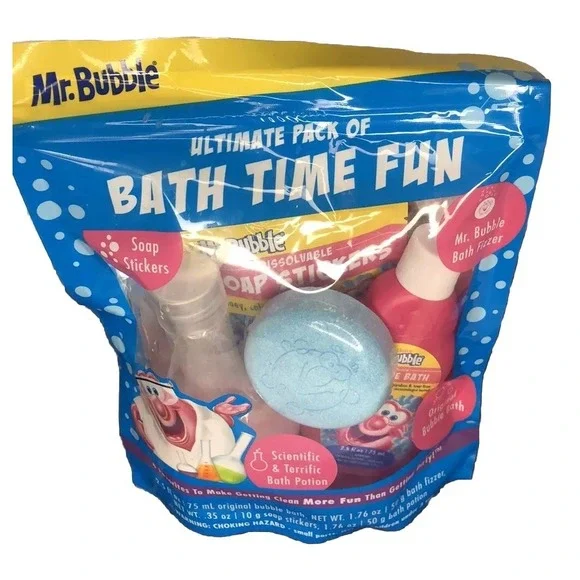 Mr‎ Bubble Ultimate Bath Time Fun Pack Kids Bubble Bath Toy Set NEW
