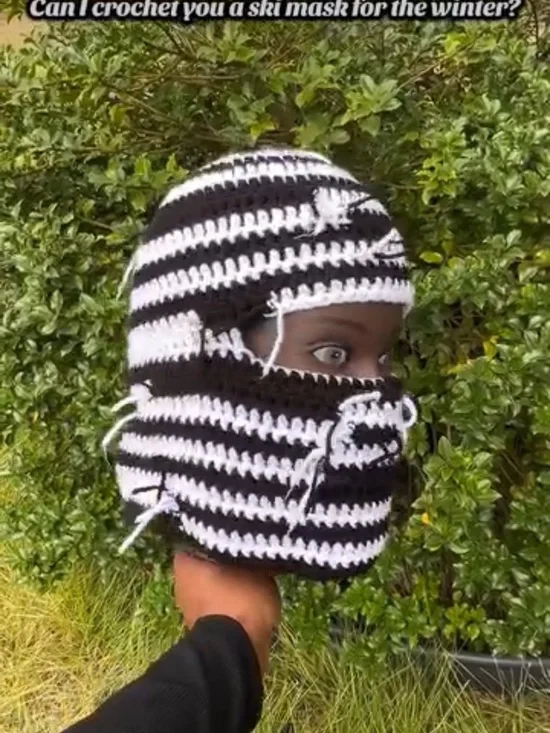 Crochet ski mask