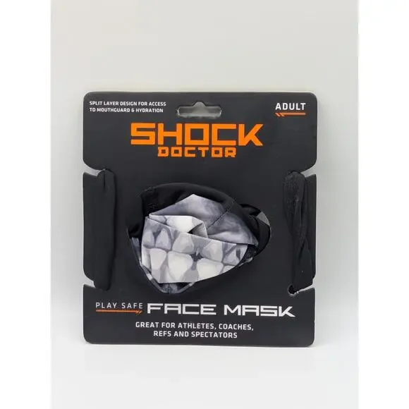 Shock Doctor Play Safe Adult Split Dual Strap Face Mask New