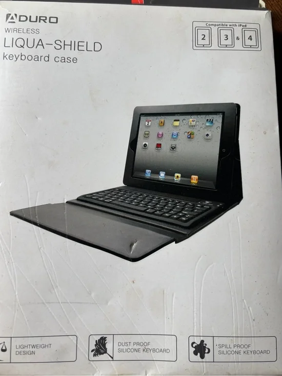 Aduro Liqua-Shield Wireless Keyboard Case for iPad - Black