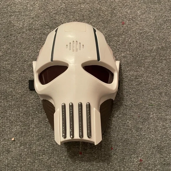 White and Brown Sci-Fi Mask