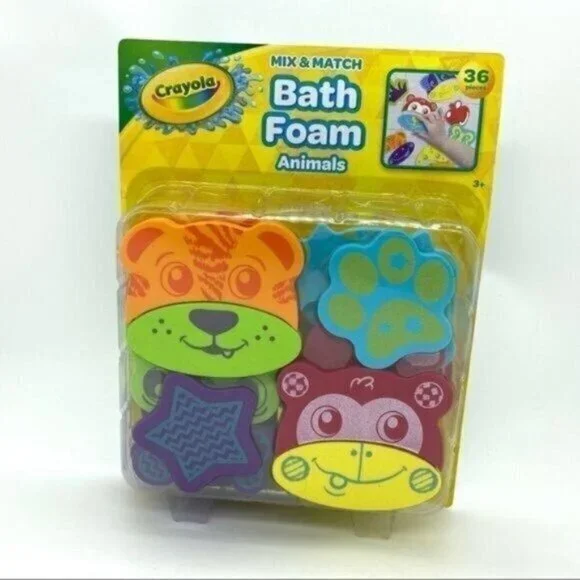 Crayola Bath Foam Animals 36 Pieces NEW Age 3+