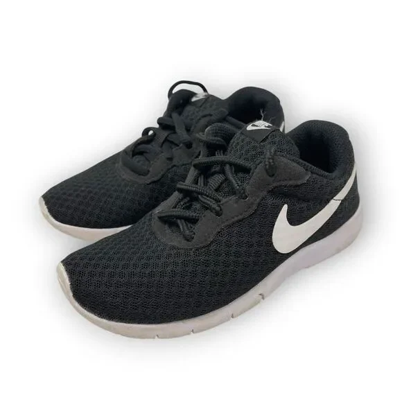 Nike Tanjun PS Black White Shoes Sneakers 818382-011 Youth Child Size 11C