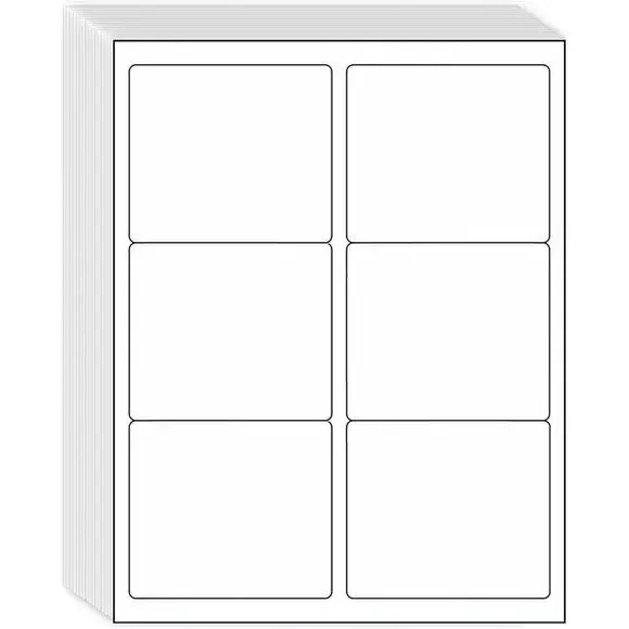 NEW 600/6 per page Label Stickers- 3-1/3