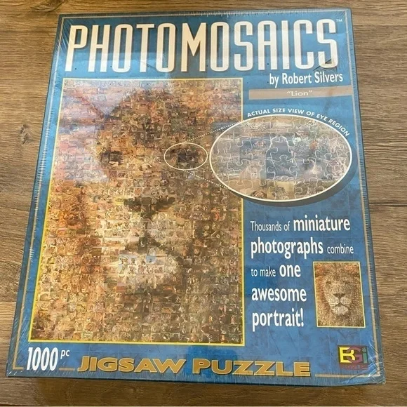 Photomosaic Lion Jigsaw Puzzle by Robert Silvers NEW 1000 Pieces