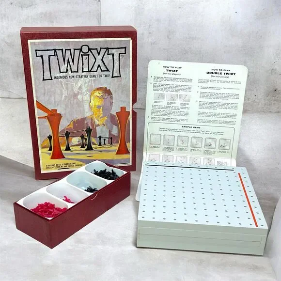 TWIXT Vintage 1962 Board Game 3M Bookshelf Series Strategy of Barriers COMPLETE