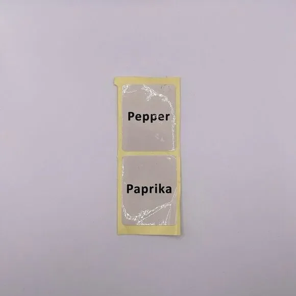 Pepper & Paprika Spice Shaker Label Stickers