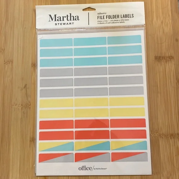 NWT Martha Stewart File Folder Labels
