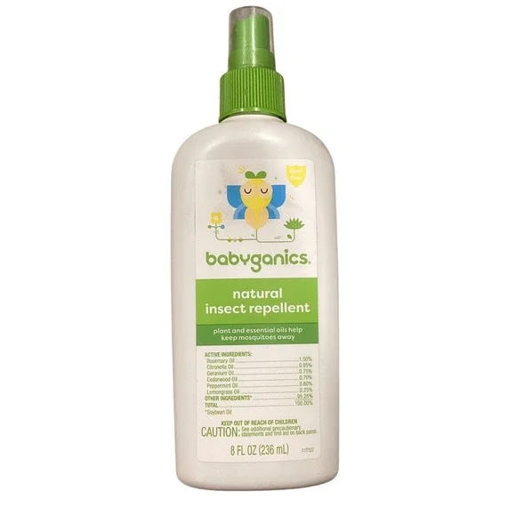 Babyganics Natural Insect Repellent‎ DEET Free Plant Based Spray 8oz 236mL