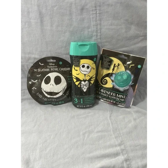 NEW Set of Disney Tim Burtons The Nightmare‎ Before Christmas - Bath 3-1 & Bomb