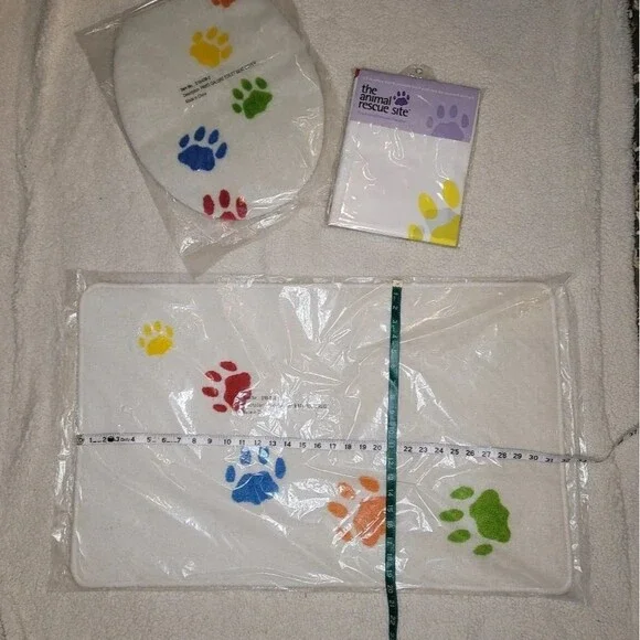 NWTS ~ Animal Rescue Site ~ Paw Print ~ Bath Accessories ~ Brand NEW !!!