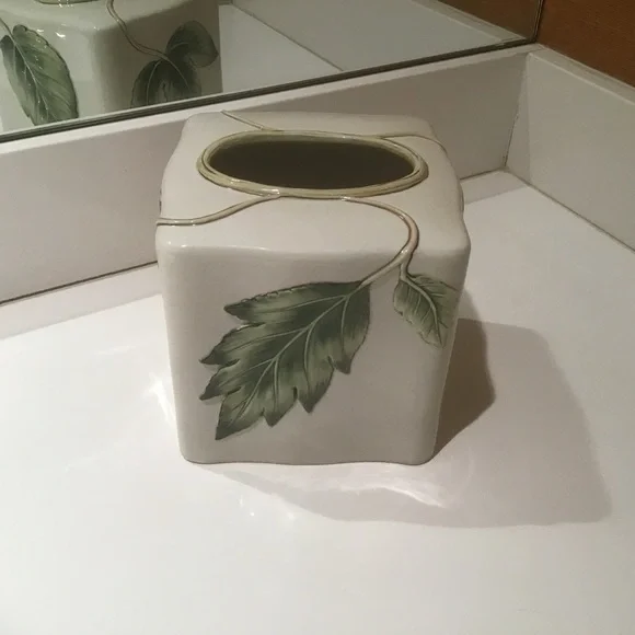 Fitz and Floyd Classics‎ Manhattan Garden Collection Square Tissue Box Cover EUC