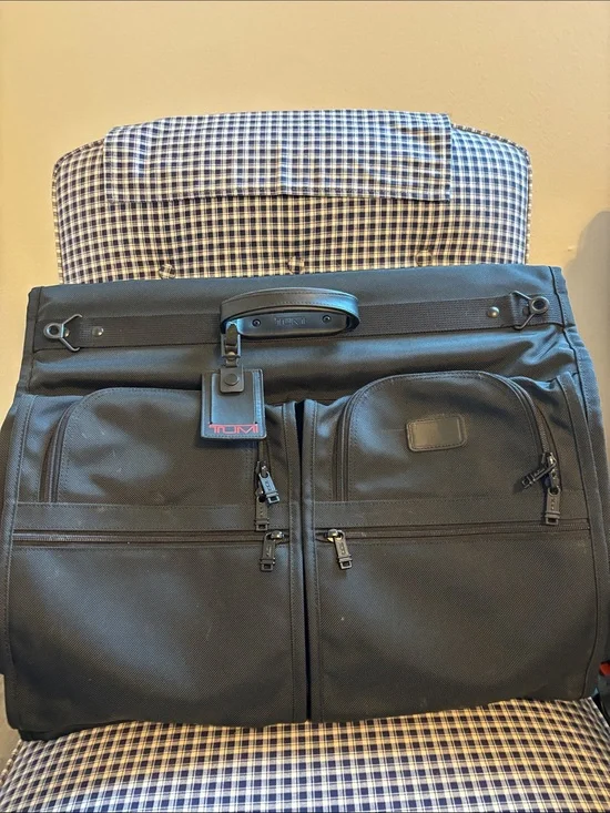 Tumi ballistic Black Garment Bag with Front Pockets