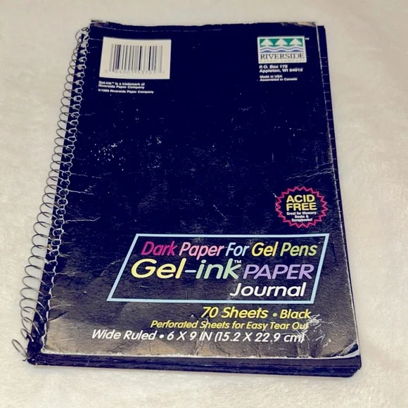 **6/$20** Riverside Notebook Paper Gel Ink Pens 1999