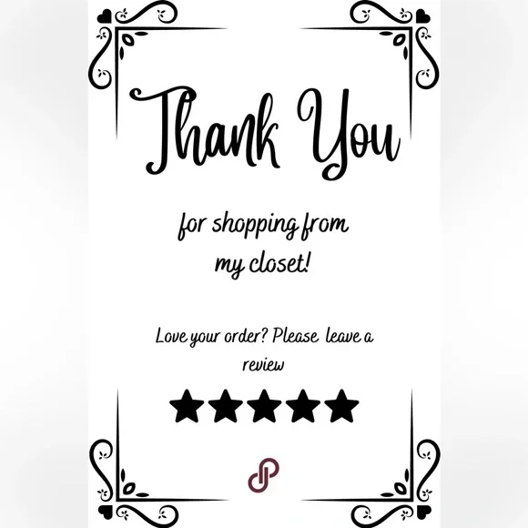 🌺50 Thank You Thermal Labels
