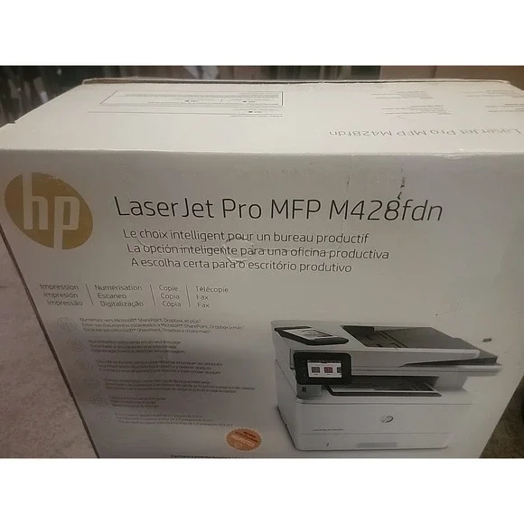 New in Box HP LaserJet Pro MFP M428fdn Monochrome All-In-One Printer W1A29A!