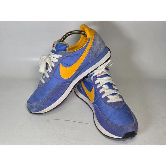 Nike Waffle Trainer 2 Youth Sneakers Size 6 Y EU 38.5 UK 5.5 Blue Yellow Shoes