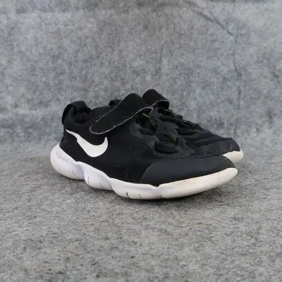 Nike Shoes Kids 10 Athletic Trainers Free RN 5.0 Sneakers Easy On Strap Black