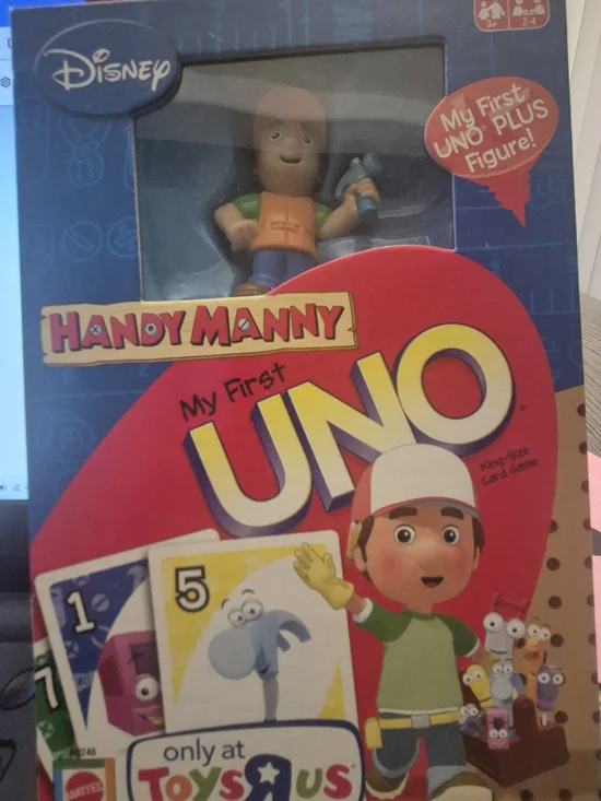 Disney Handy Manny My First UNO - Kids Card Game (Blue/Red/Yellow)