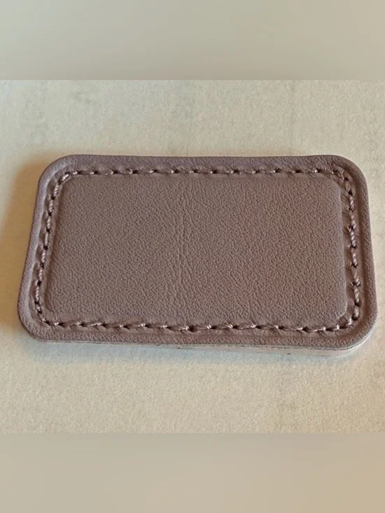 NEW Tumi Small 2” x 1-3/16” Leather Monogram Patch - LAVENDER color