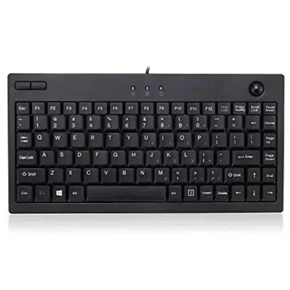 Adesso AKB-310UB - Mini Trackball USB Keyboard, Black