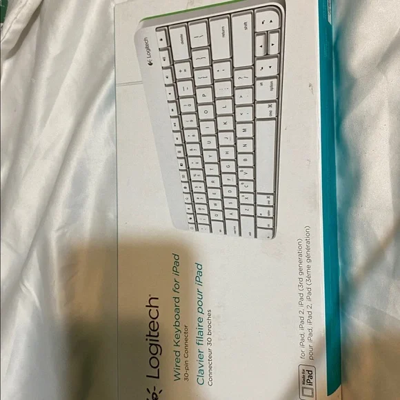 Logitech White Wireless Keyboard for iPad