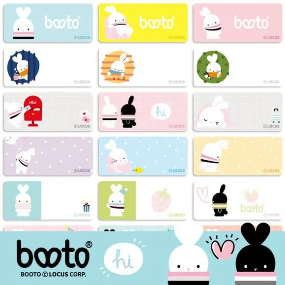 Personalized Kids School Name Stickers Name Labels - Booto Rabbit